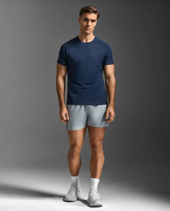 2XU Men Aero Mesh Tee - Midnight / Silver Reflective - Image 4