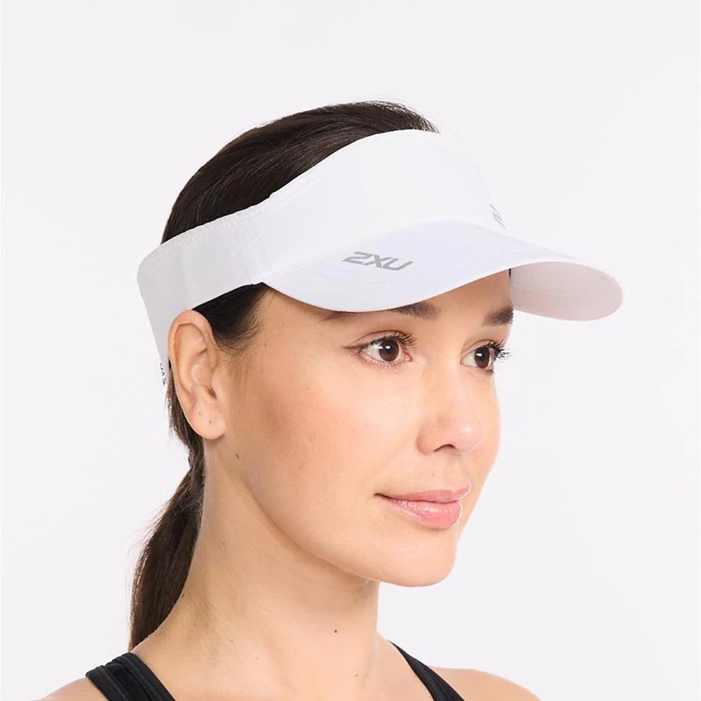 2XU Unisex Run Visor - White / White - Image 8