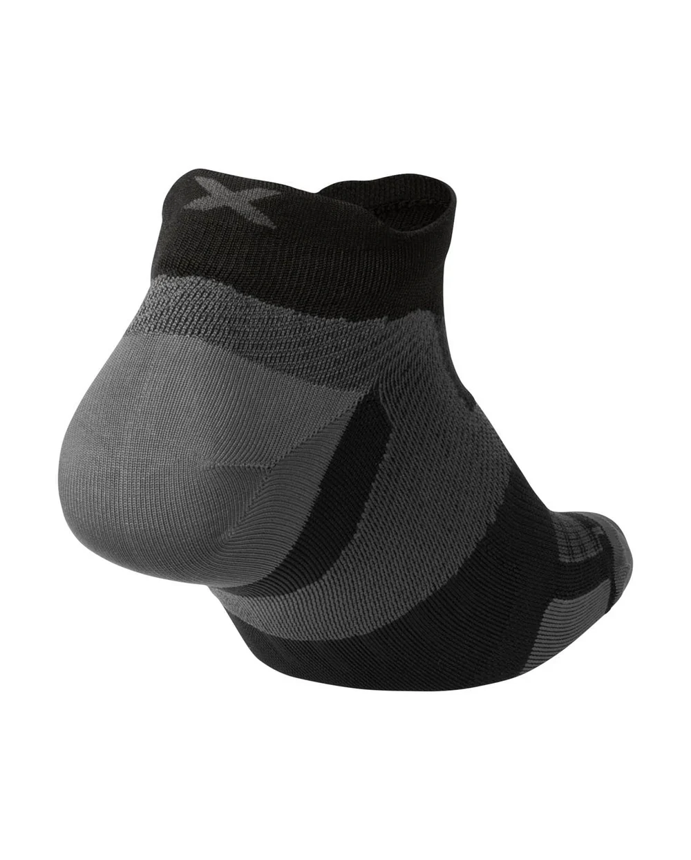2XU Unisex Vectr Ultralight No Show Socks - Black / Titanium - Image 3