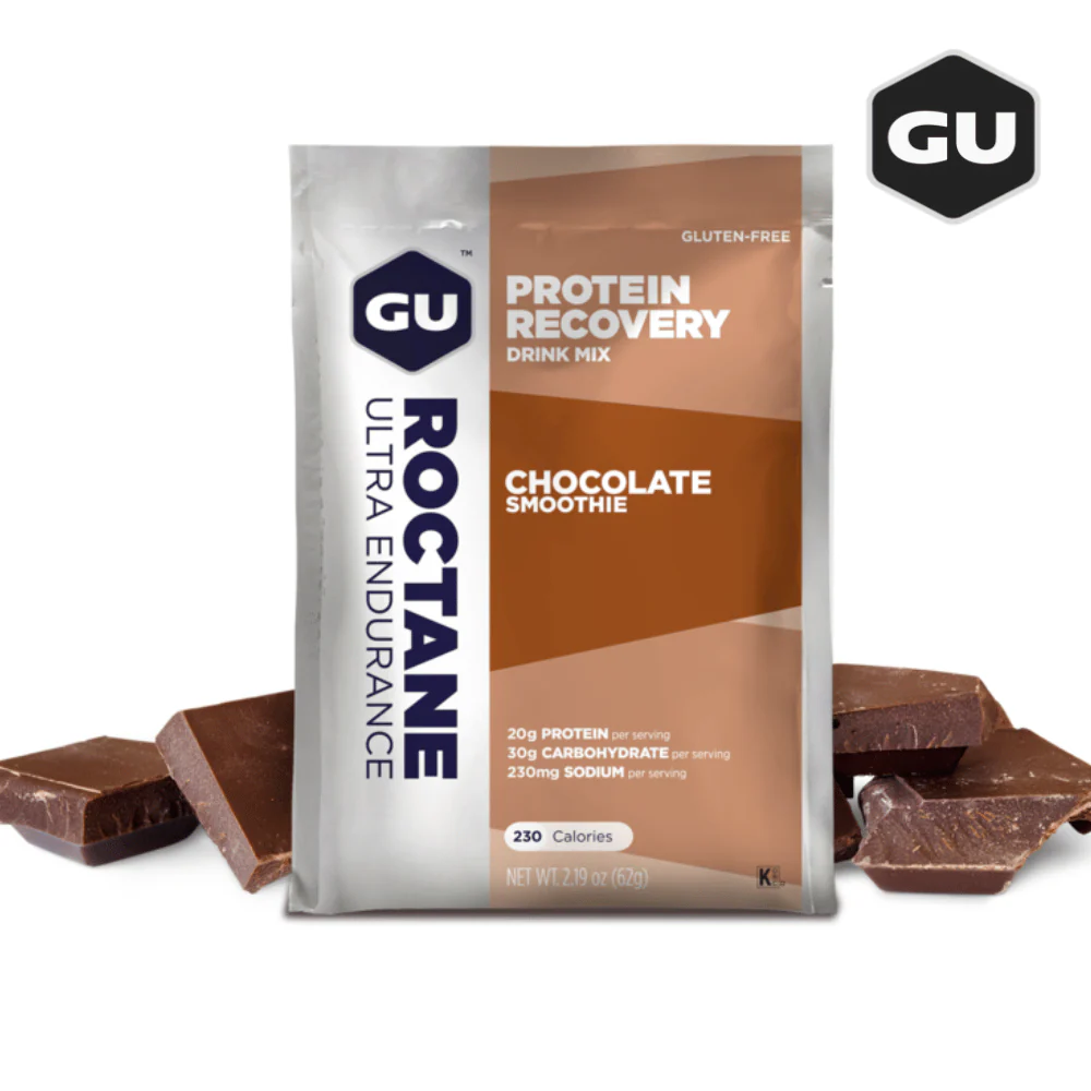 (5 Packs) GU Roctane Recovery Packet Drink Chocolate Smoothie - Expiry Date: Feb 2026