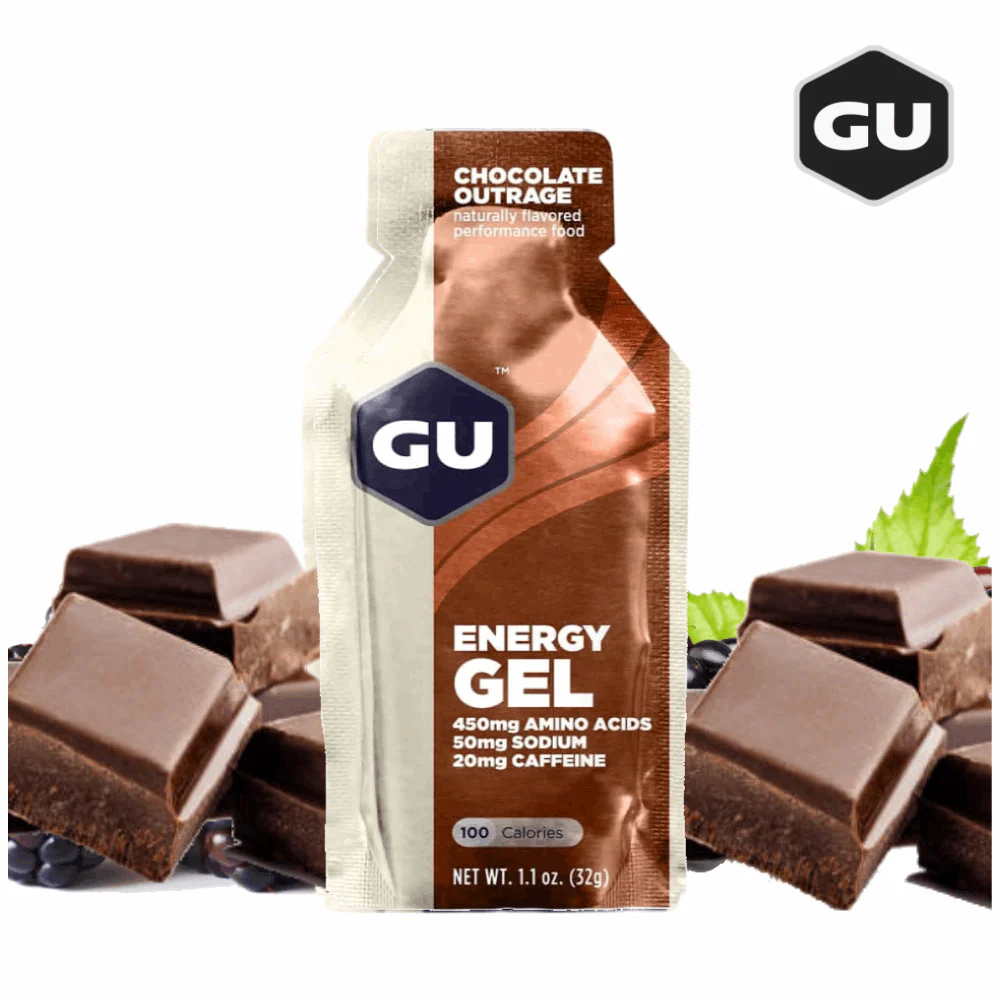 (6 Packs) GU Energy Gel - Chocolate Outrage - Expiry Date: Dec 2026 / Feb 2027 - Image 3