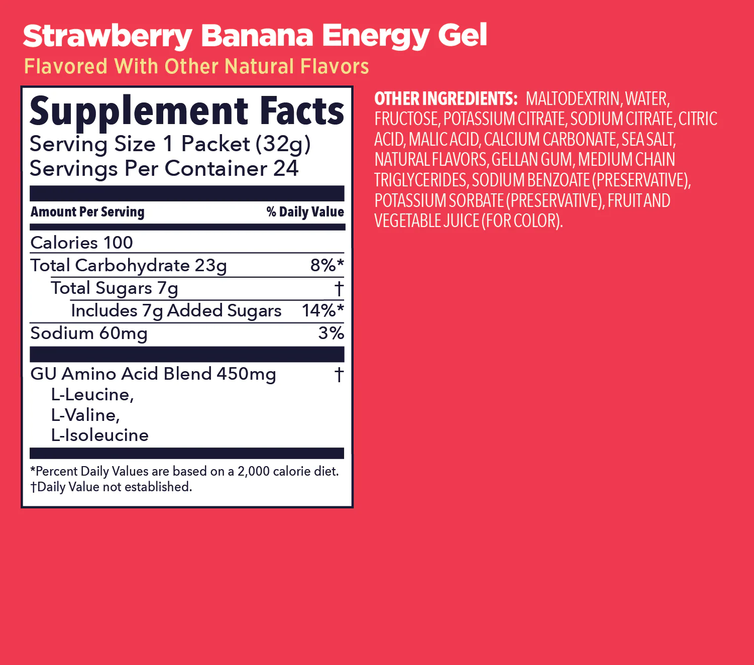 (6 Packs) GU Energy Gel - Strawberry Banana - Expiry Date: Sept / Dec 2026 - Image 2