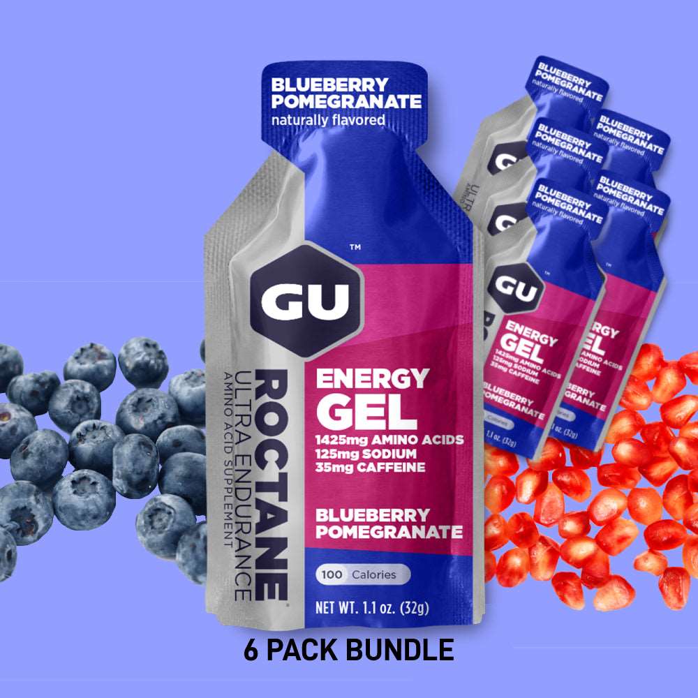 (6 Packs) GU Roctane Gel - Blueberry Pomegranate - Expiry Date: Aug 2026 - Image 3