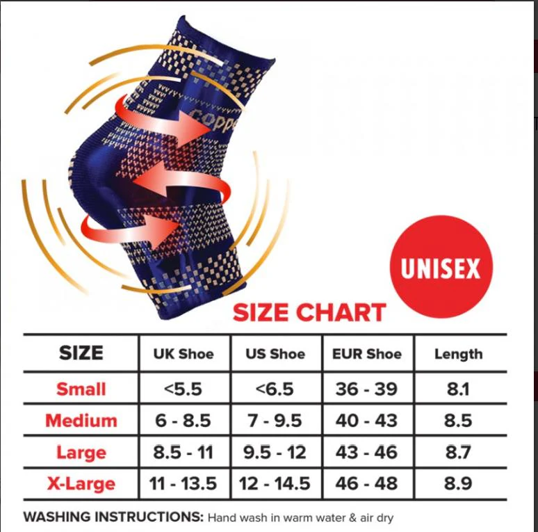 AirFit Medi 3D X-Type Ankle Support Sleeve (Copper Infused) - 1 Piece - Image 3