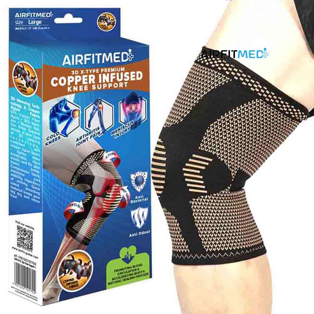 AirFit Medi 3D X-Type Knee Support (Copper Infused) - Image 5
