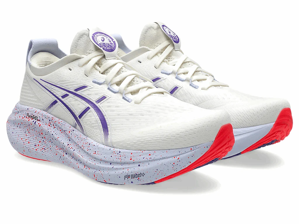 ASICS Men Gel-Nimbus 27 Tokyo - Cream / Edo Purple - Image 2