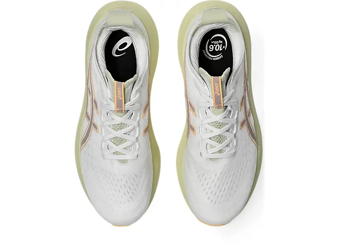 ASICS Men Gel-Nimbus 27 Wide - White / Fawn - Image 3