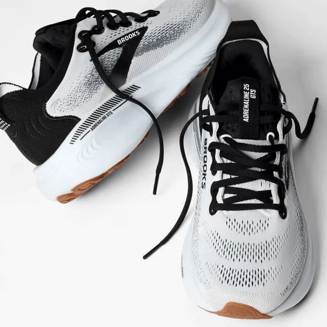 Brooks Men Adrenaline GTS 25 Wide - White / Black / White - Image 2