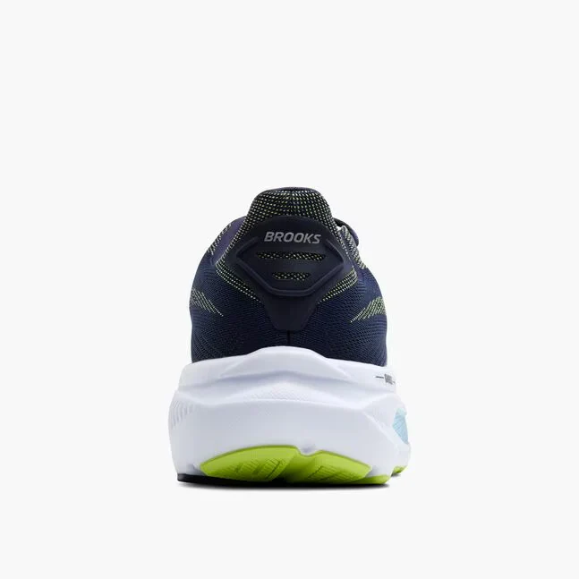 Brooks Men Ghost 17 Wide - Peacoat / Lime / Blue - Image 7