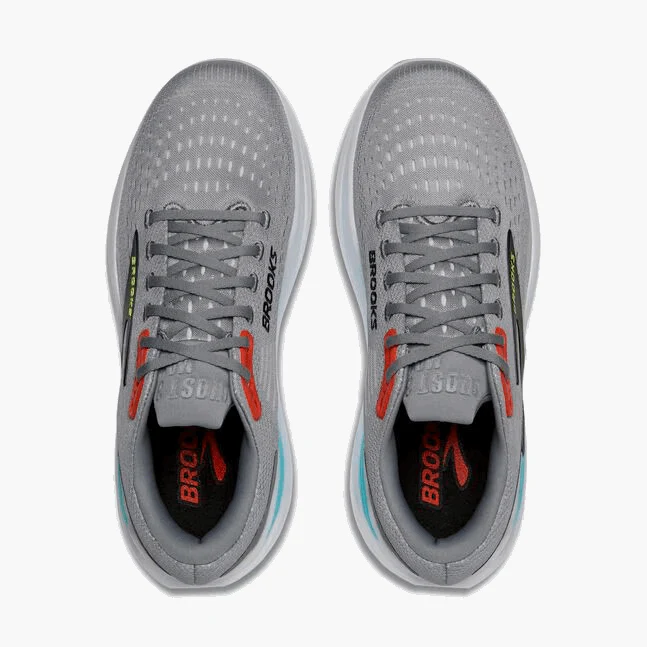 Brooks Men Ghost Max 3 - Primer Grey / Antarctica / Red - Image 4