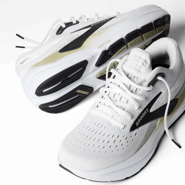 Brooks Men Ghost Max 3 Wide - Bright White / Tea / Black - Image 2