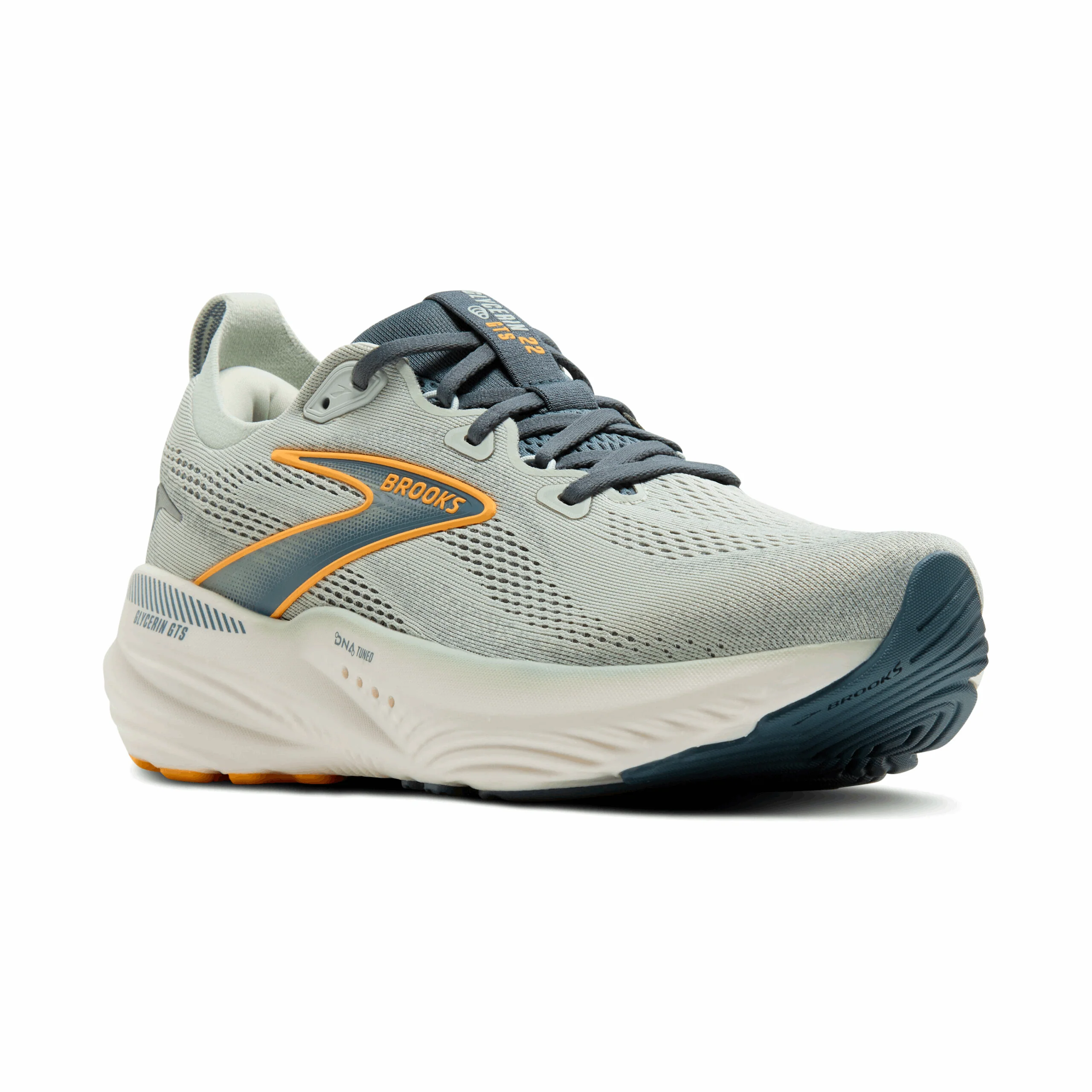 Brooks Men Glycerin GTS 22 - Smoke / Stormy / Orange - Image 2