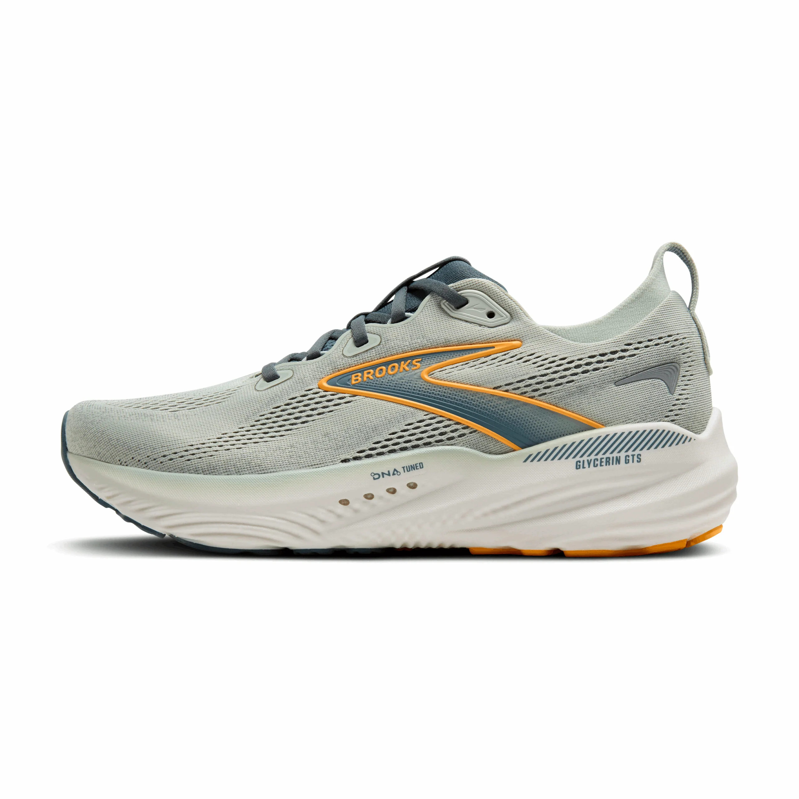Brooks Men Glycerin GTS 22 - Smoke / Stormy / Orange - Image 3