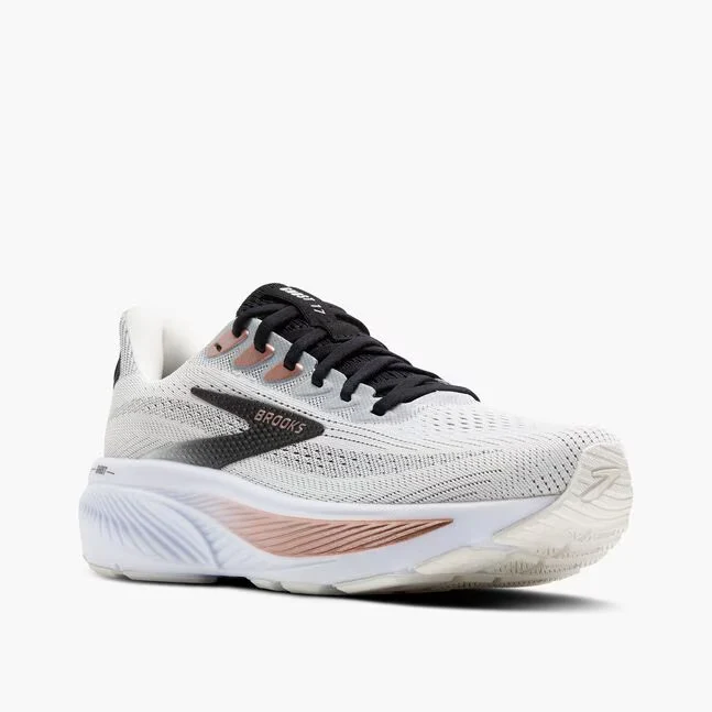Brooks Women Ghost 17 Wide - White / Black / Rose Gold - Image 3