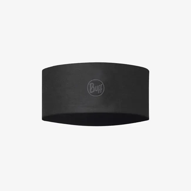 BUFF® CoolNet UV Wide Headband - Solid Black OS - Image 3