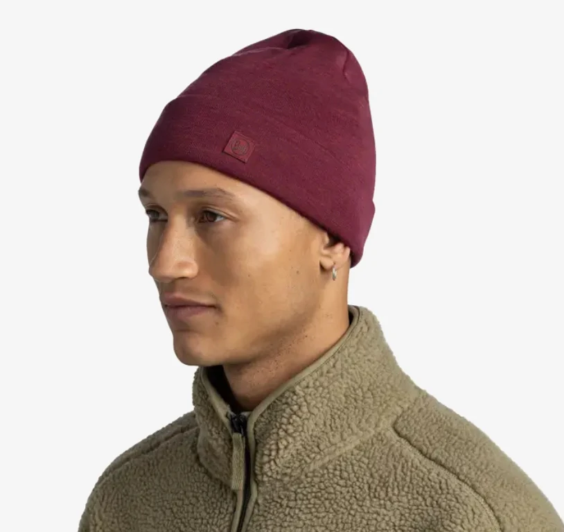 BUFF® Merino Heavyweight Beanie - Solid Tibetan Red - Image 5