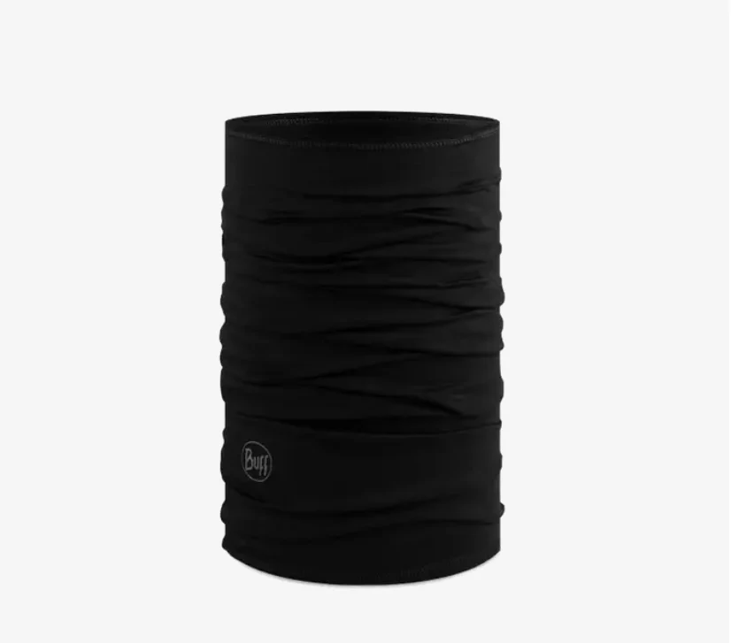 BUFF® Merino Lightweight Neckwear - Solid Black OS - Image 2