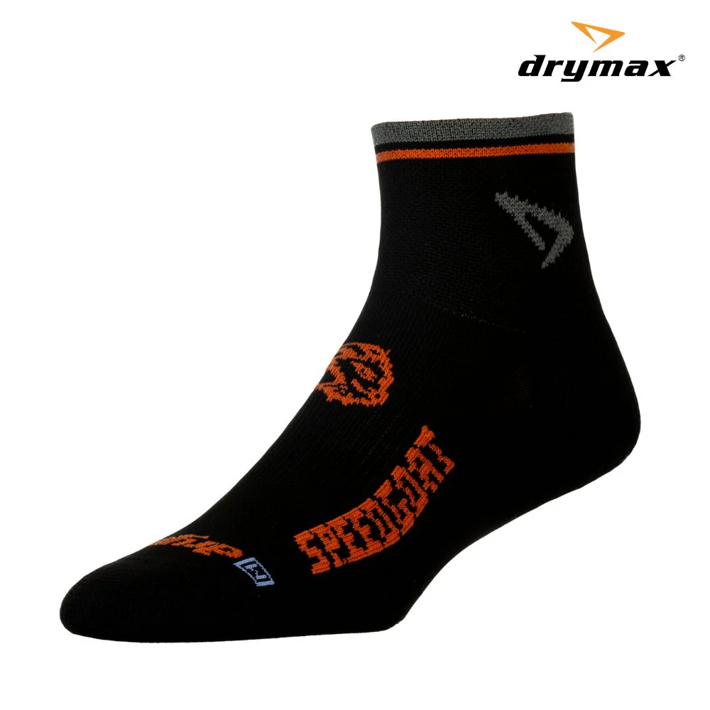 Drymax Lite Trail Running 1/4 Crew - Black / Orange