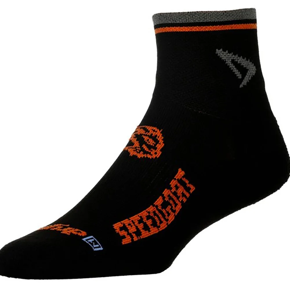 Drymax Lite Trail Running 1/4 Crew - Black / Orange - Image 4