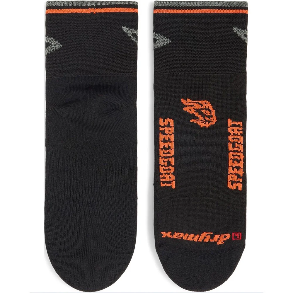 Drymax Lite Trail Running 1/4 Crew - Black / Orange - Image 5