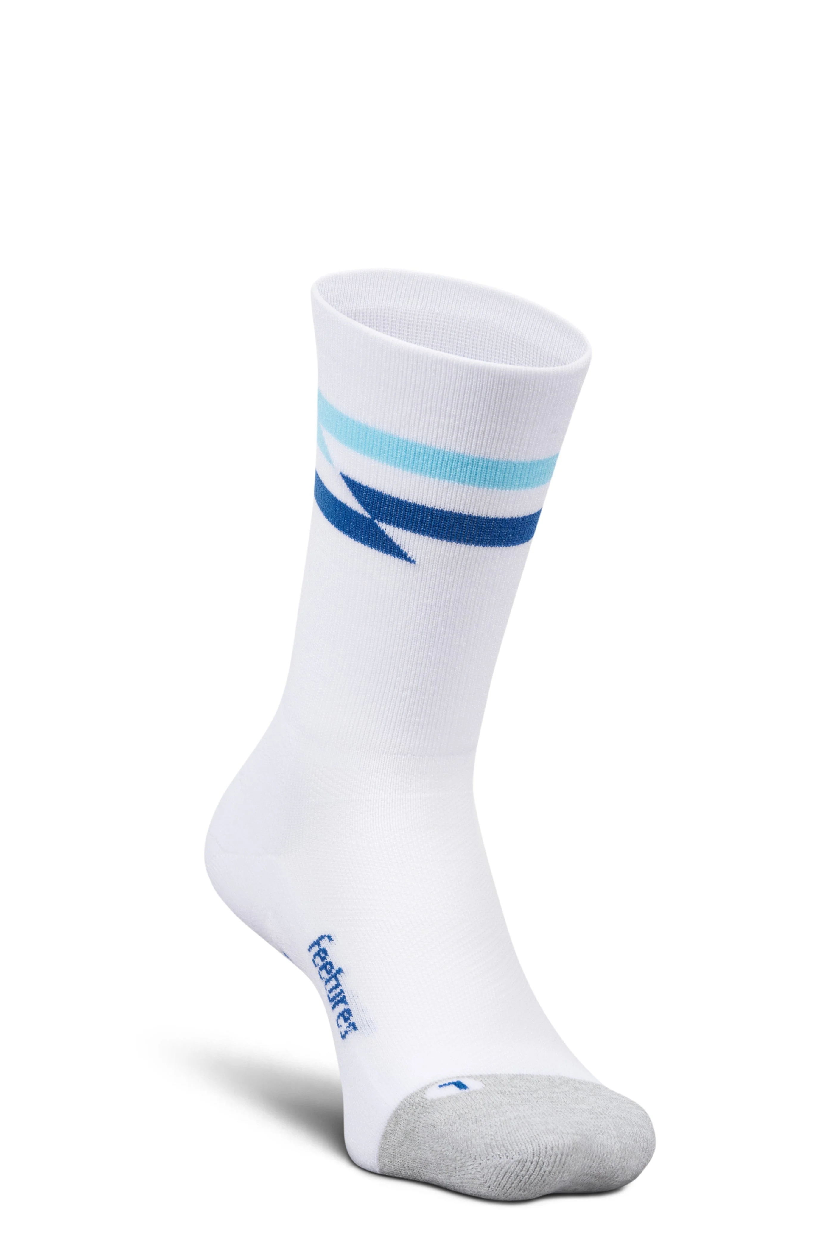 Feetures Active Elite Light Cushion Mini Crew - White Track - Image 3