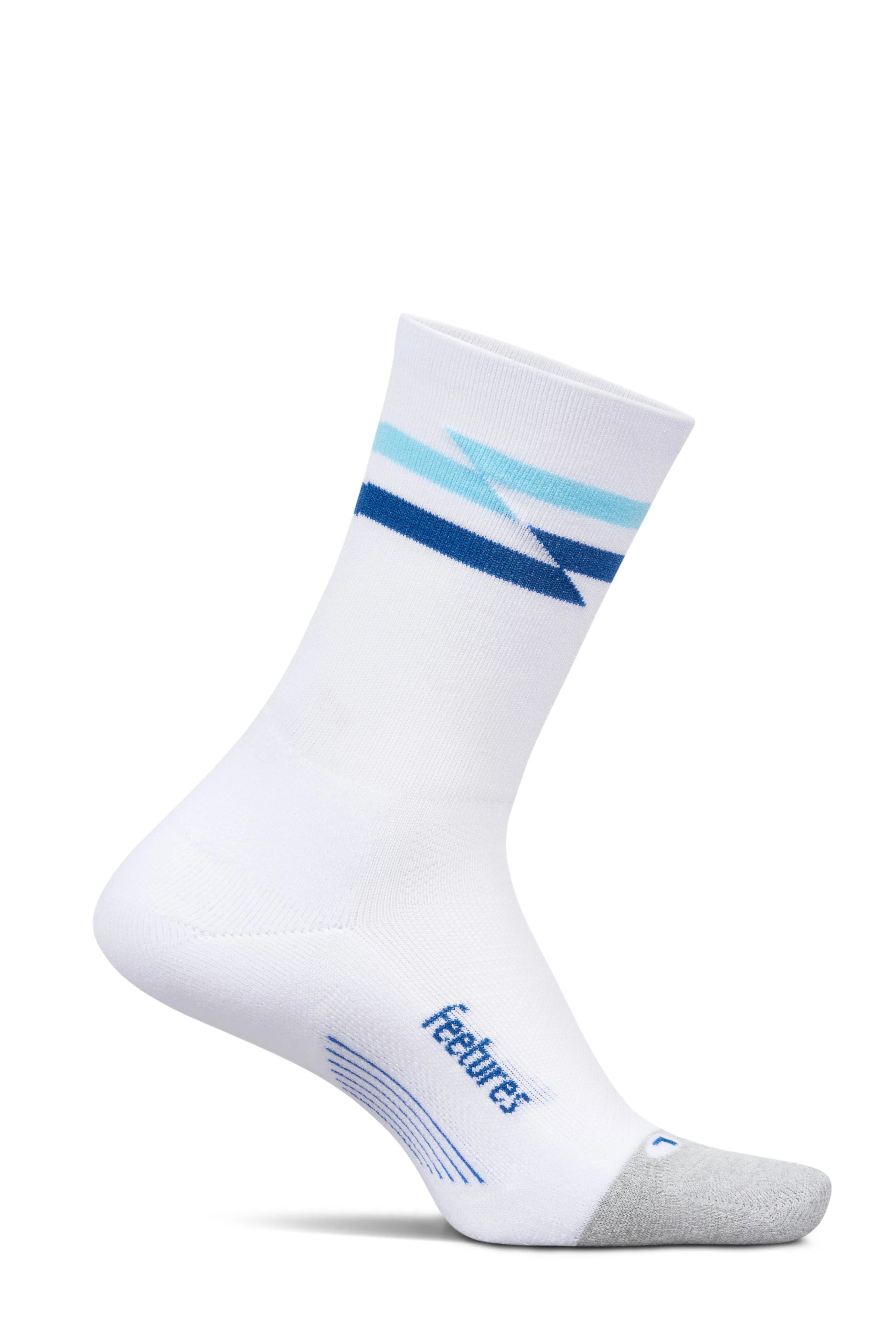 Feetures Active Elite Light Cushion Mini Crew - White Track - Image 5