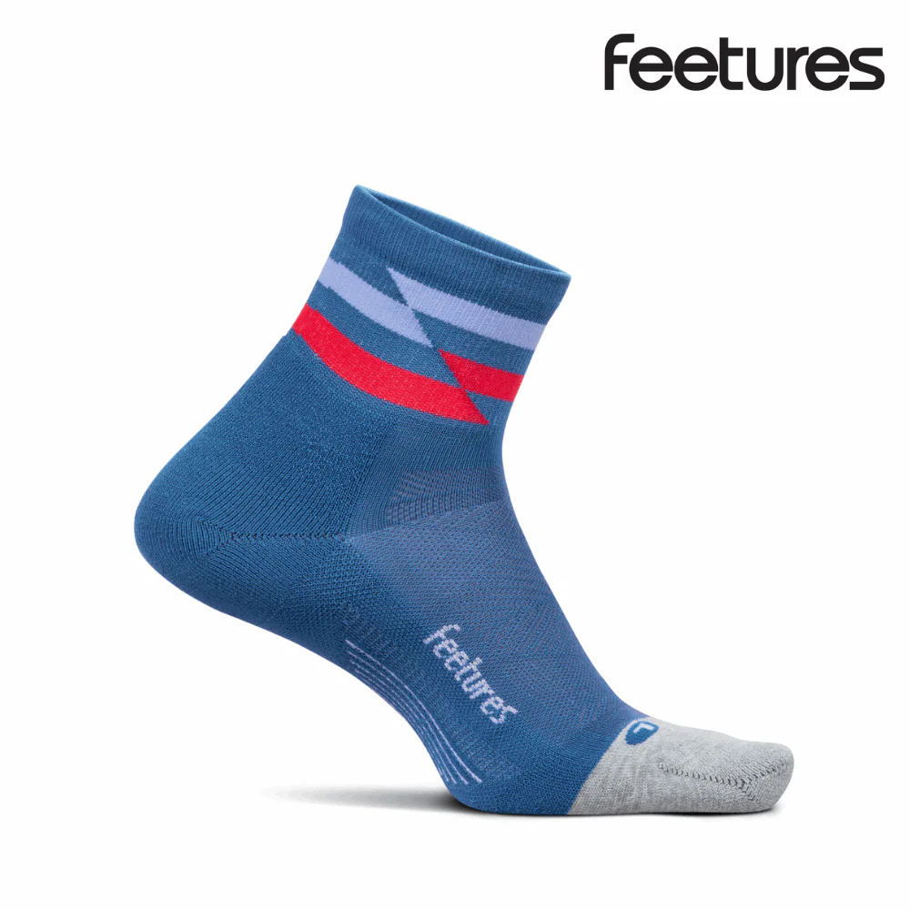 Feetures Active Elite Light Cushion Quarter - Blue Track
