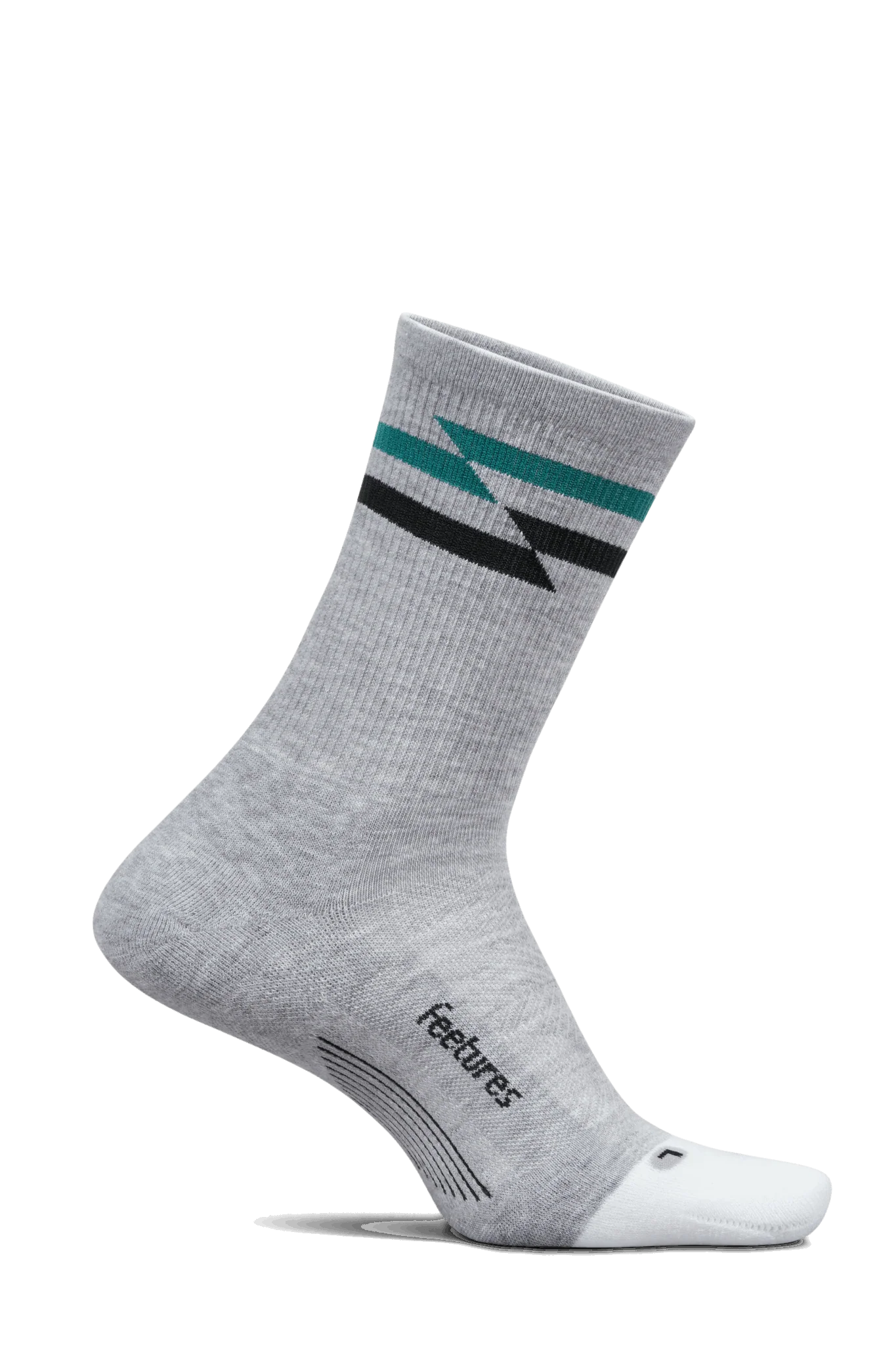 Feetures Active Elite Max Cushion Mini Crew - Gray Track - Image 2