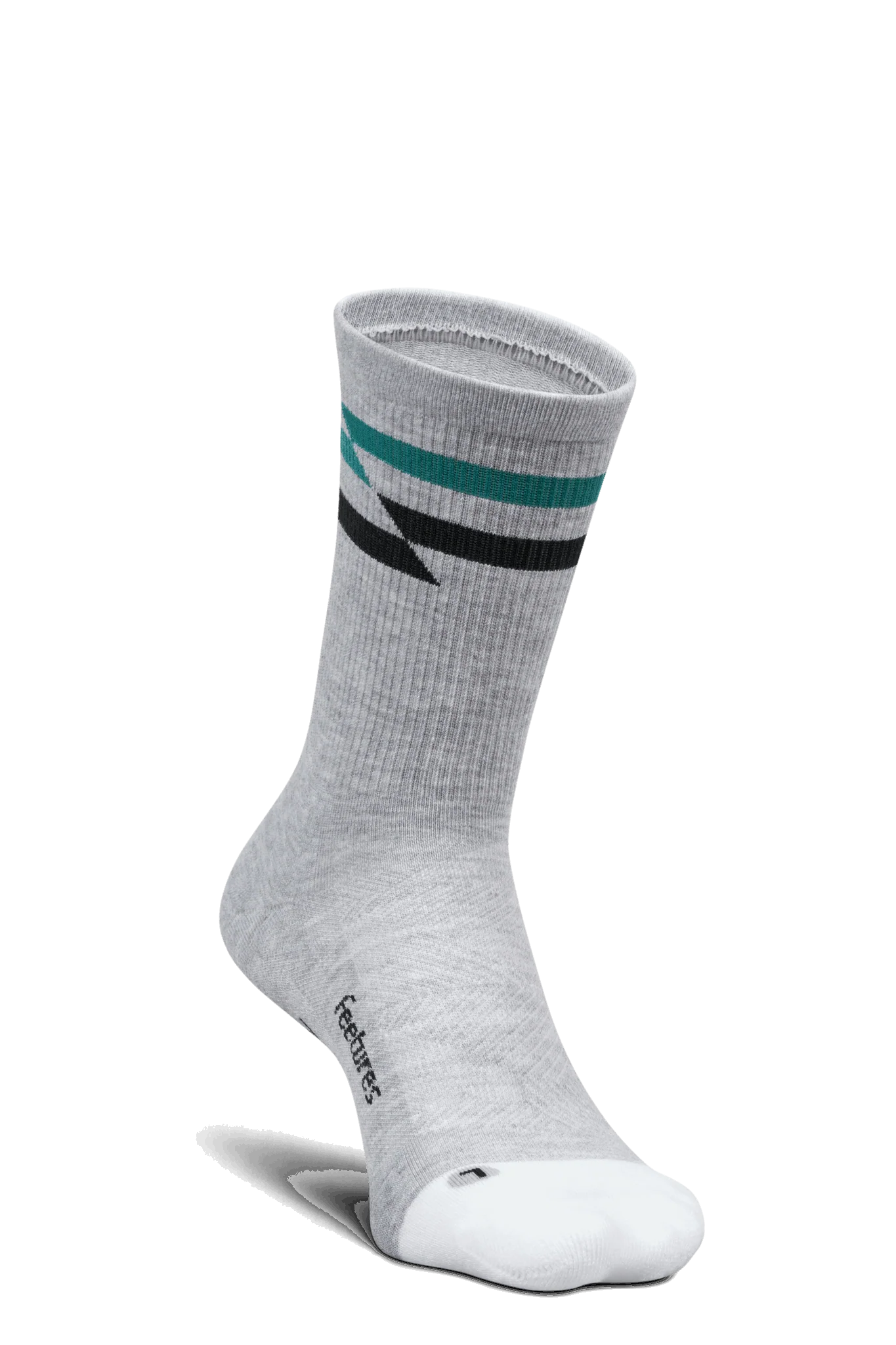 Feetures Active Elite Max Cushion Mini Crew - Gray Track - Image 5