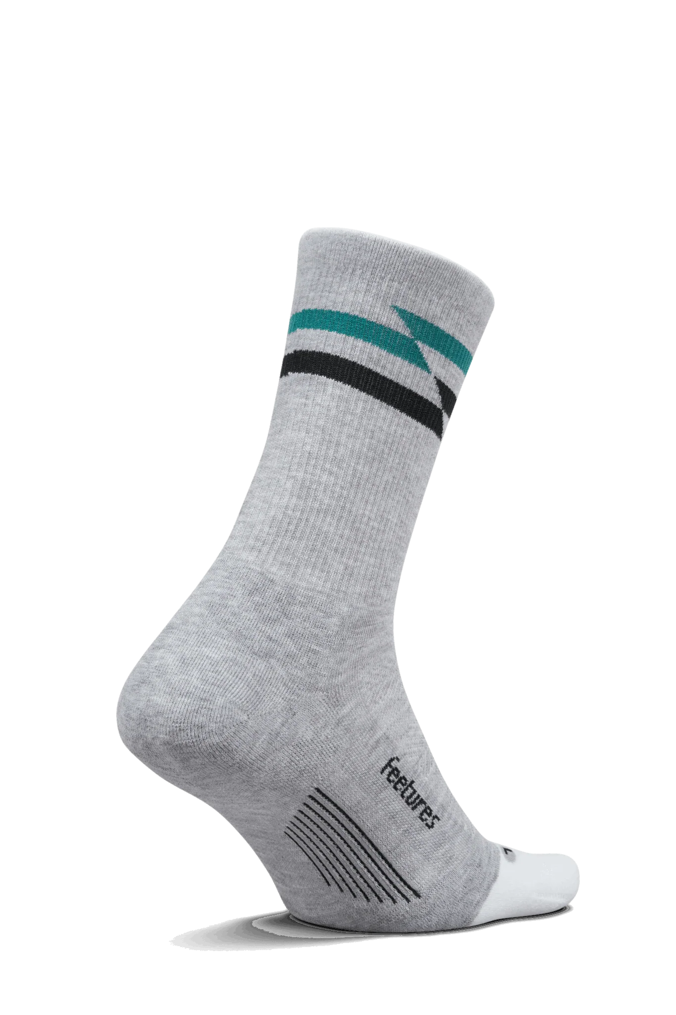 Feetures Active Elite Max Cushion Mini Crew - Gray Track - Image 6