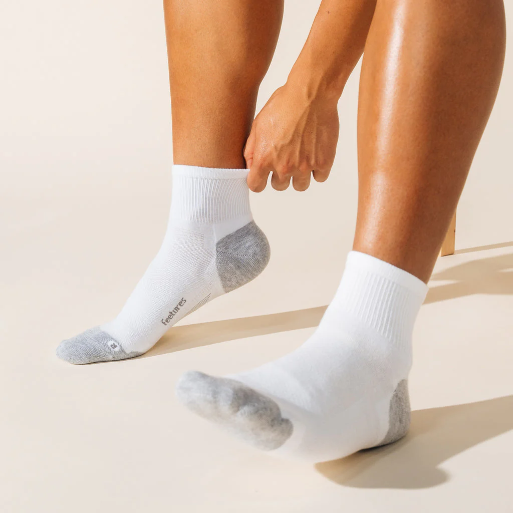 Feetures Active Elite Max Cushion Quarter - White - Image 4