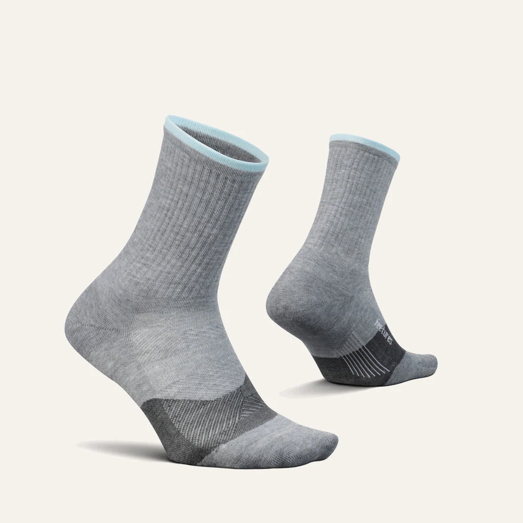 Feetures Trail Max Cushion Mini Crew - Light Gray - Image 3