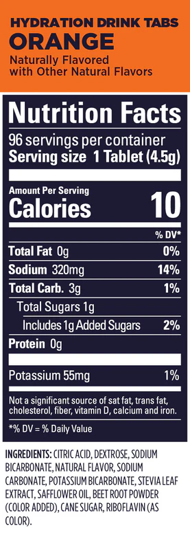 (1 Pack) GU Hydration Drink Tabs - Orange Single - Expiry Date: Jun 2026 - Image 2
