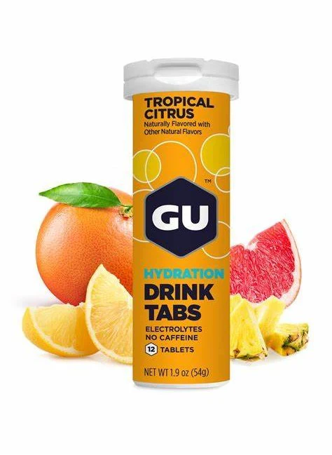 (1 Pack) GU Hydration Drink Tabs - Tropical Citrus Single - Expiry Date: Feb 2027 - Image 3