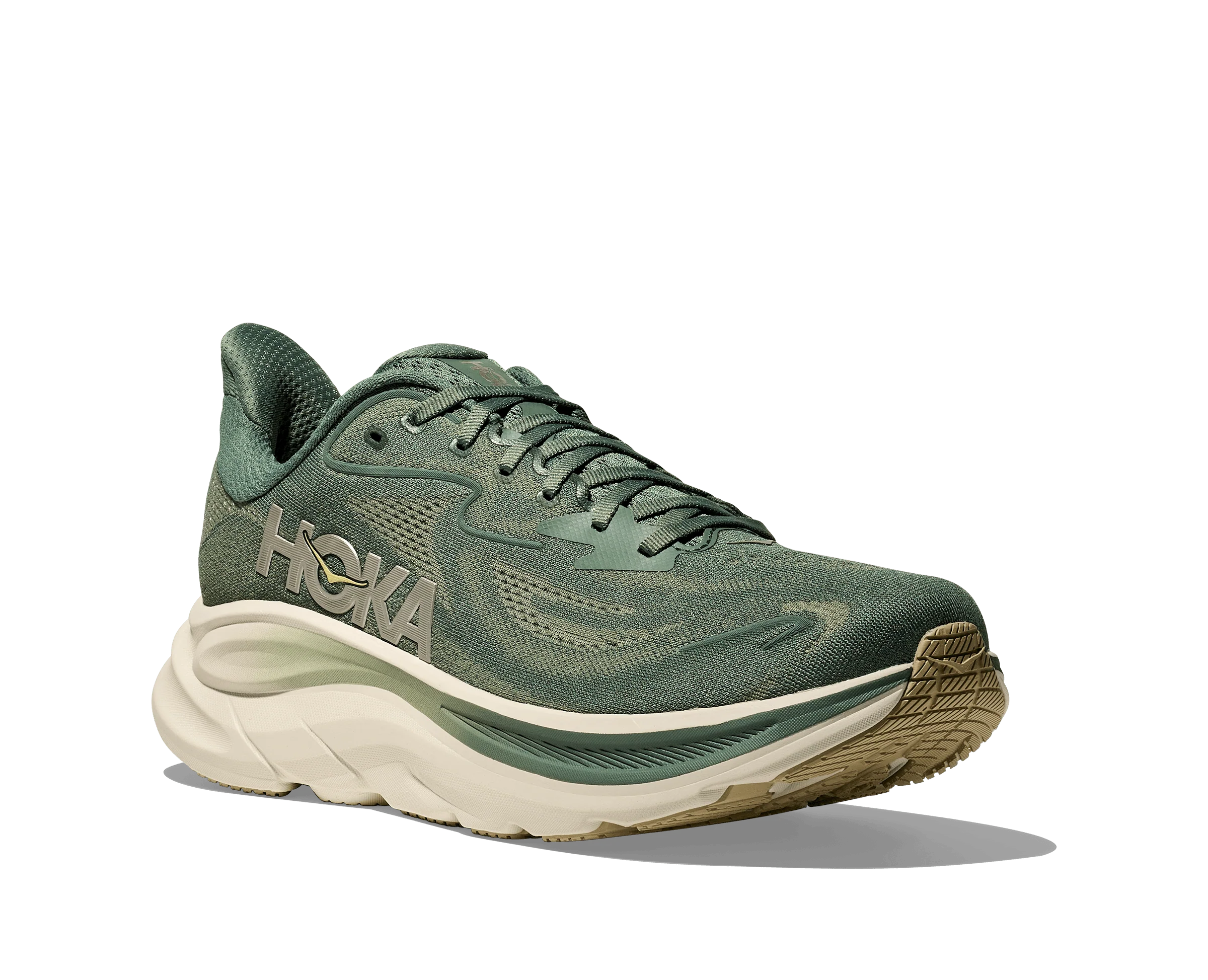 HOKA Men Clifton 10 Wide - Fern / Truffle Salt - Image 2