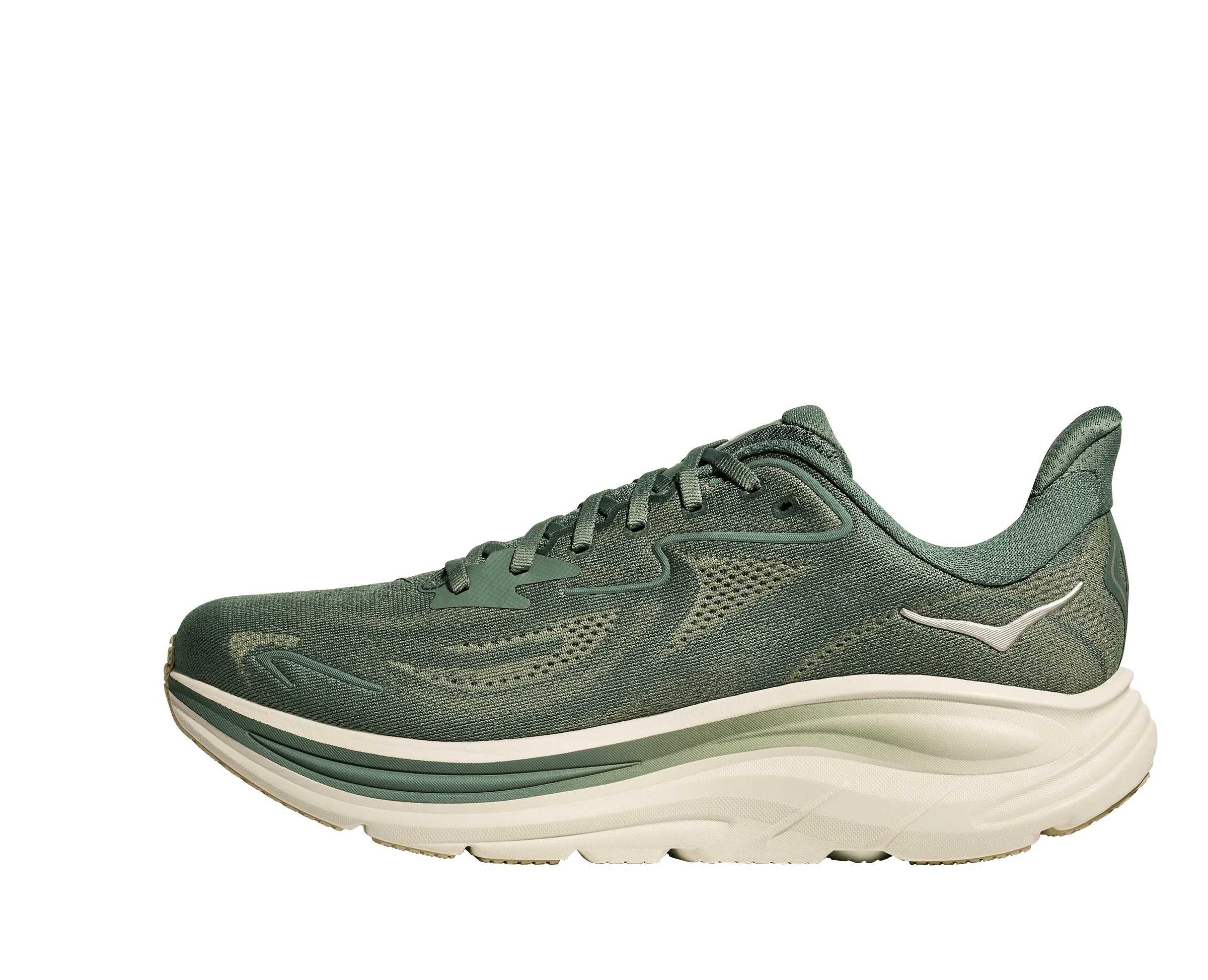 HOKA Men Clifton 10 Wide - Fern / Truffle Salt - Image 6
