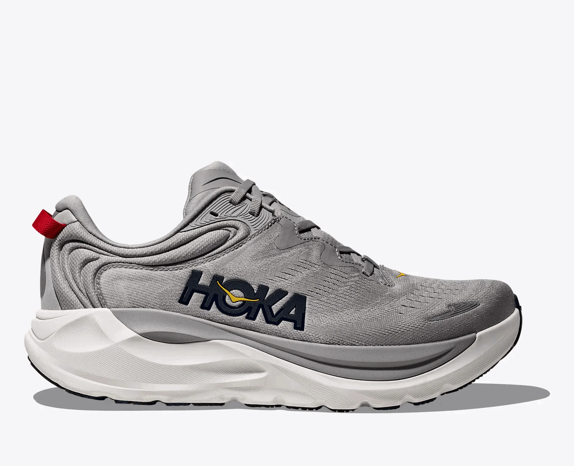HOKA Men Gaviota 6 Wide - Stellar Grey / Stardust - Image 5