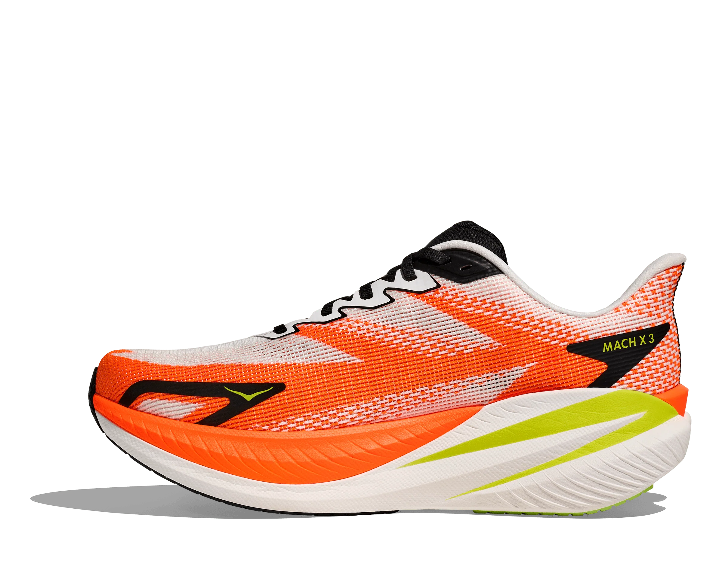 HOKA Men Mach X 3 - White / Neon Tangerine - Image 8