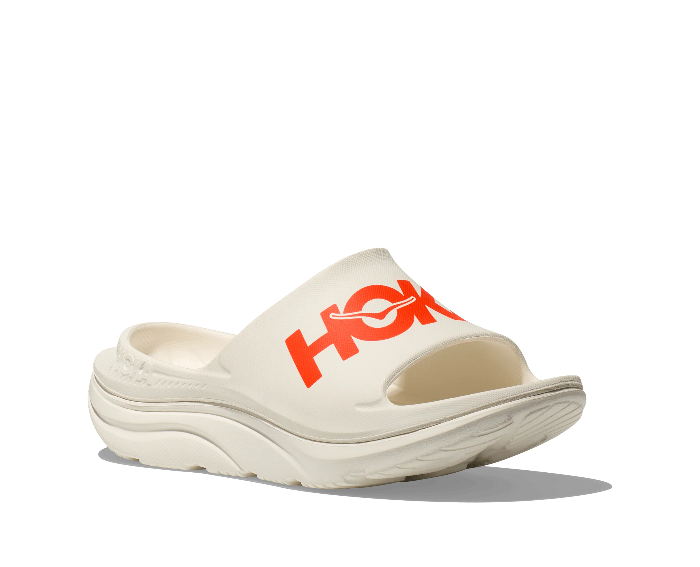 HOKA Unisex Ora Athletic Slide - Frost / Lava - Image 2