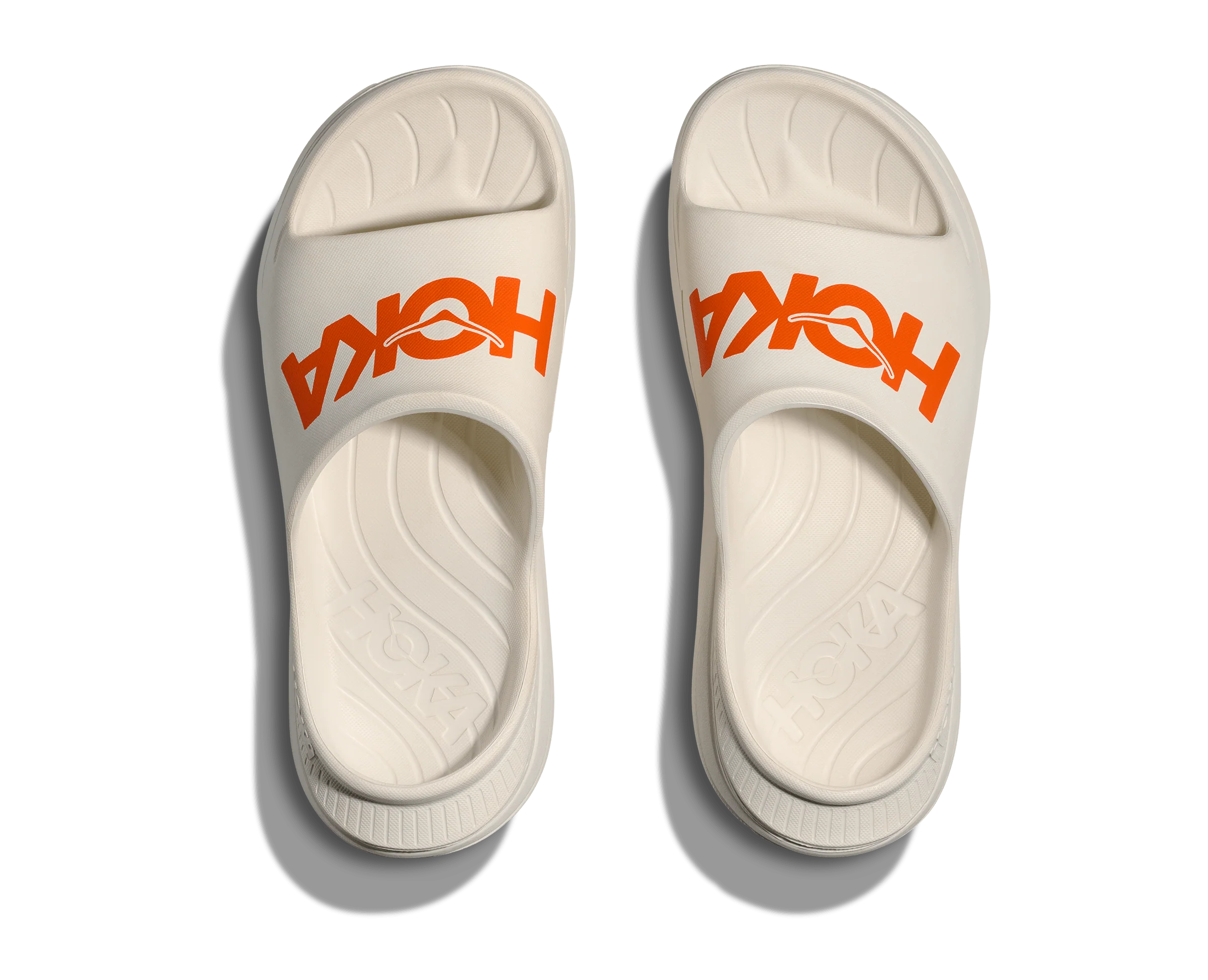 HOKA Unisex Ora Athletic Slide - Frost / Lava - Image 3