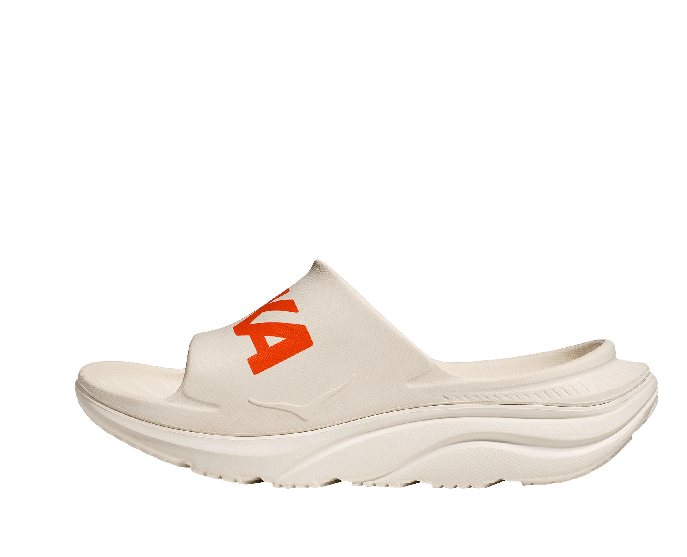 HOKA Unisex Ora Athletic Slide - Frost / Lava - Image 6