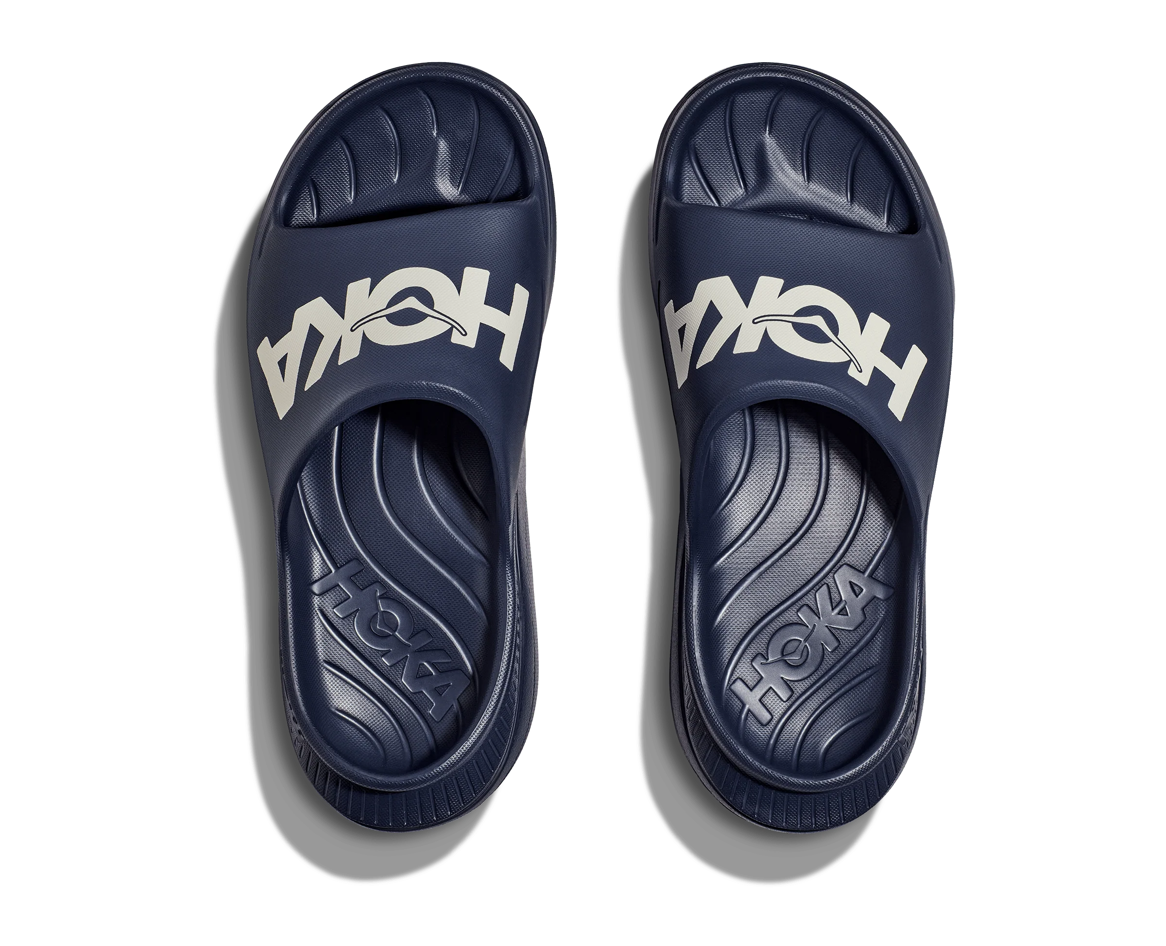 HOKA Unisex Ora Athletic Slide - Varsity Navy / White - Image 3