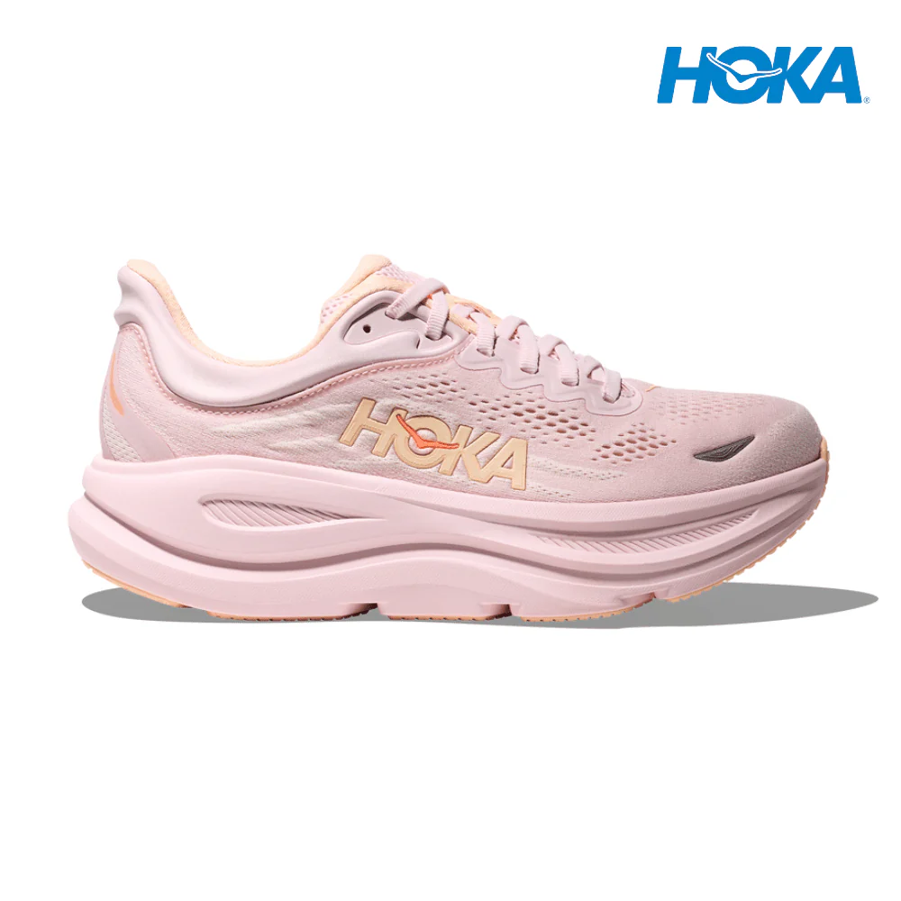 HOKA Women Bondi 9 Wide - Lilac Cream / Tangerine Glow