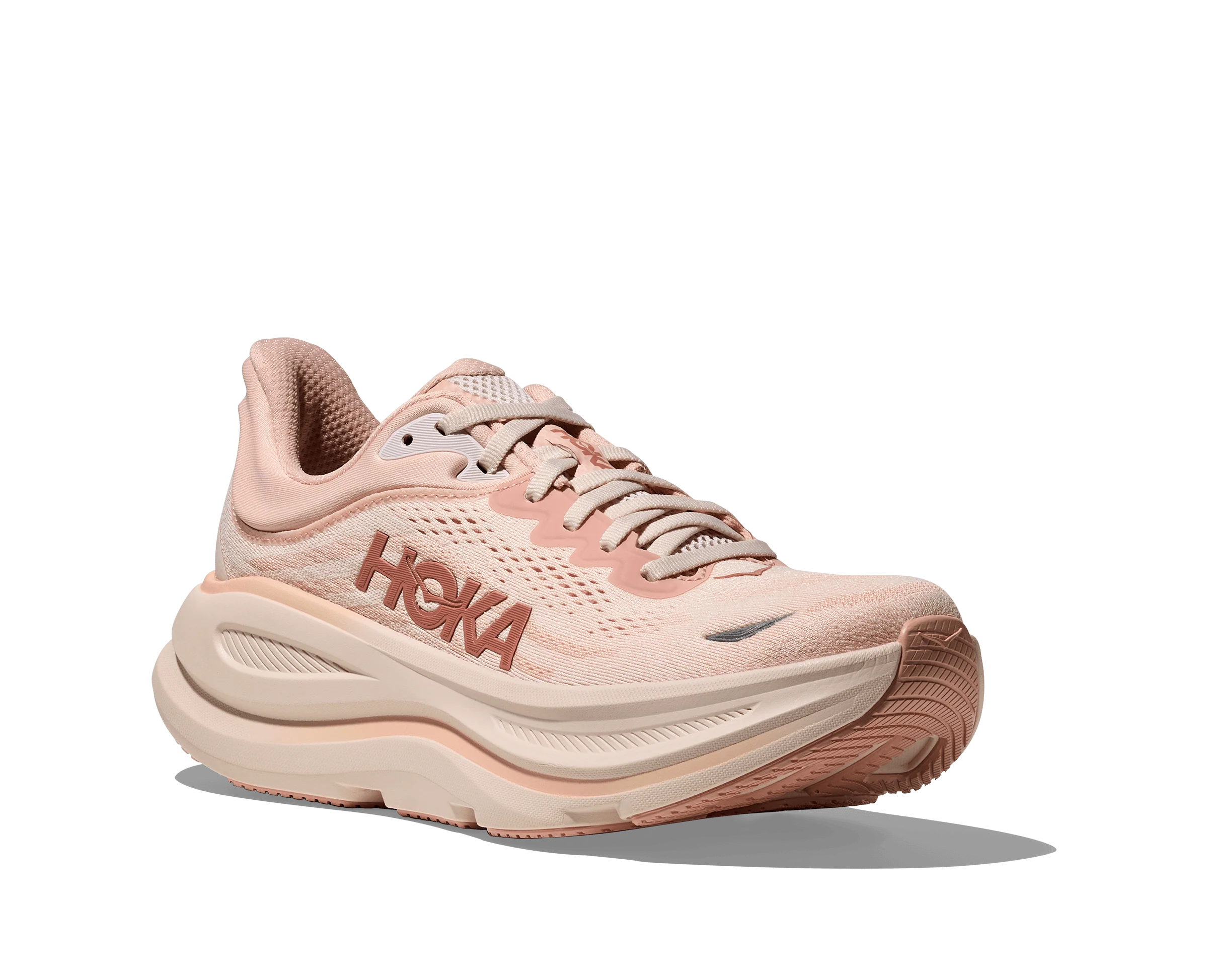 HOKA Women Bondi 9 Wide - Rose Latte / Rose Cream - Image 2