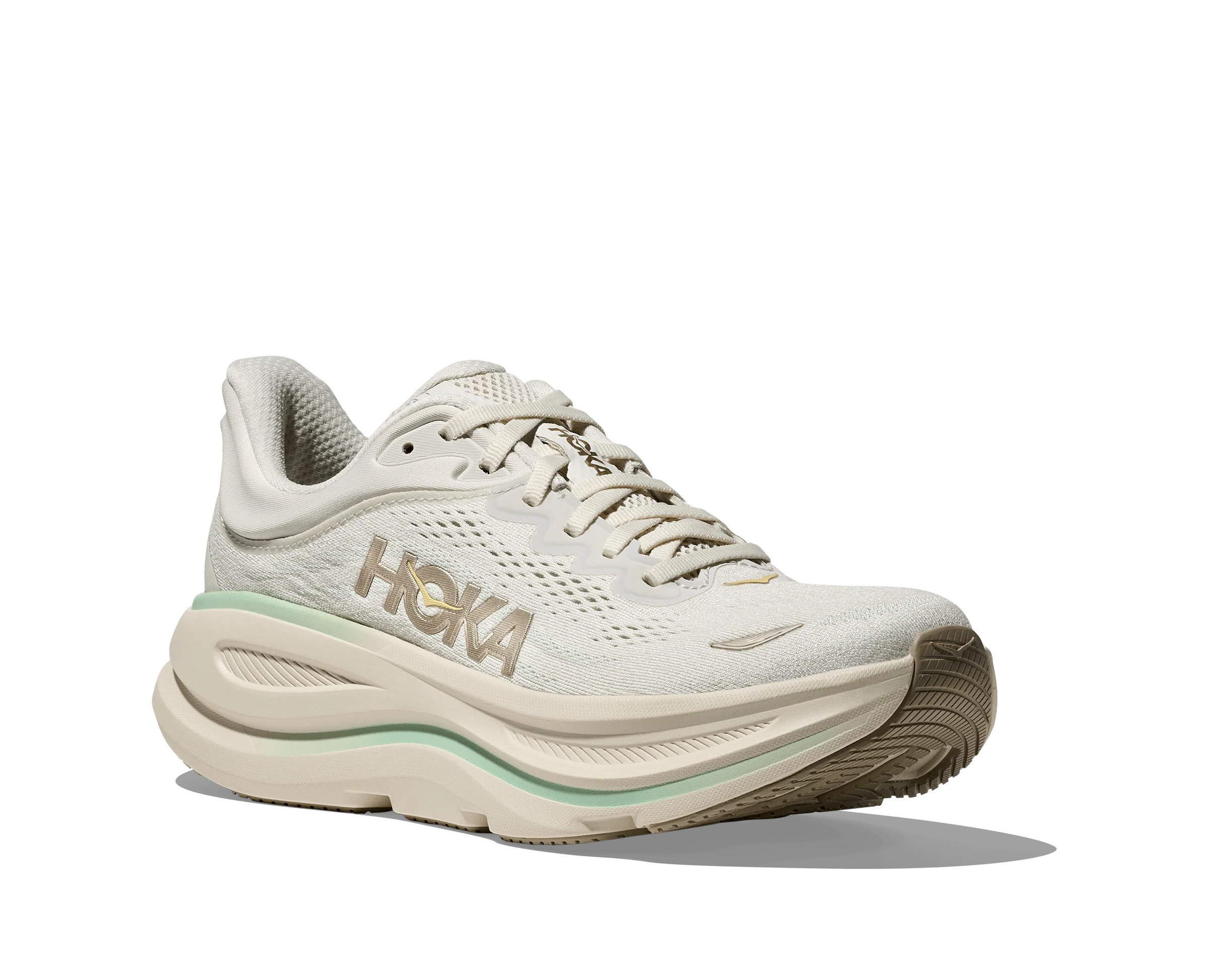 HOKA Women Bondi 9 Wide - Truffle Salt / Sea Glass - Image 2