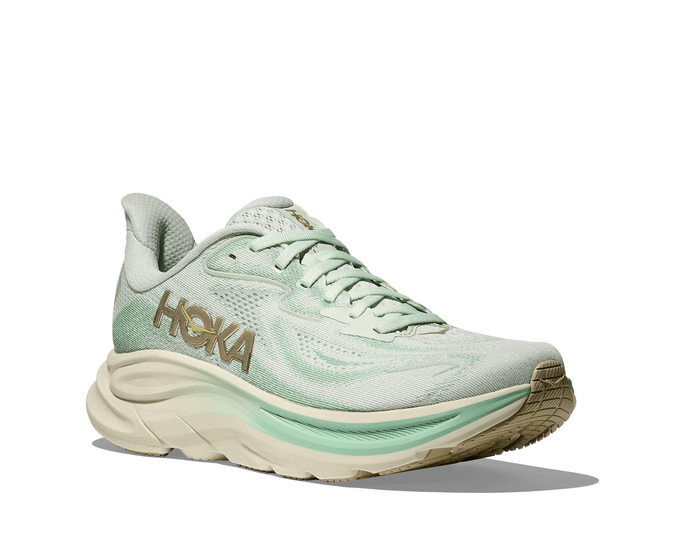 HOKA Women Clifton 10 Wide - Sea Glass / Jadeite - Image 3