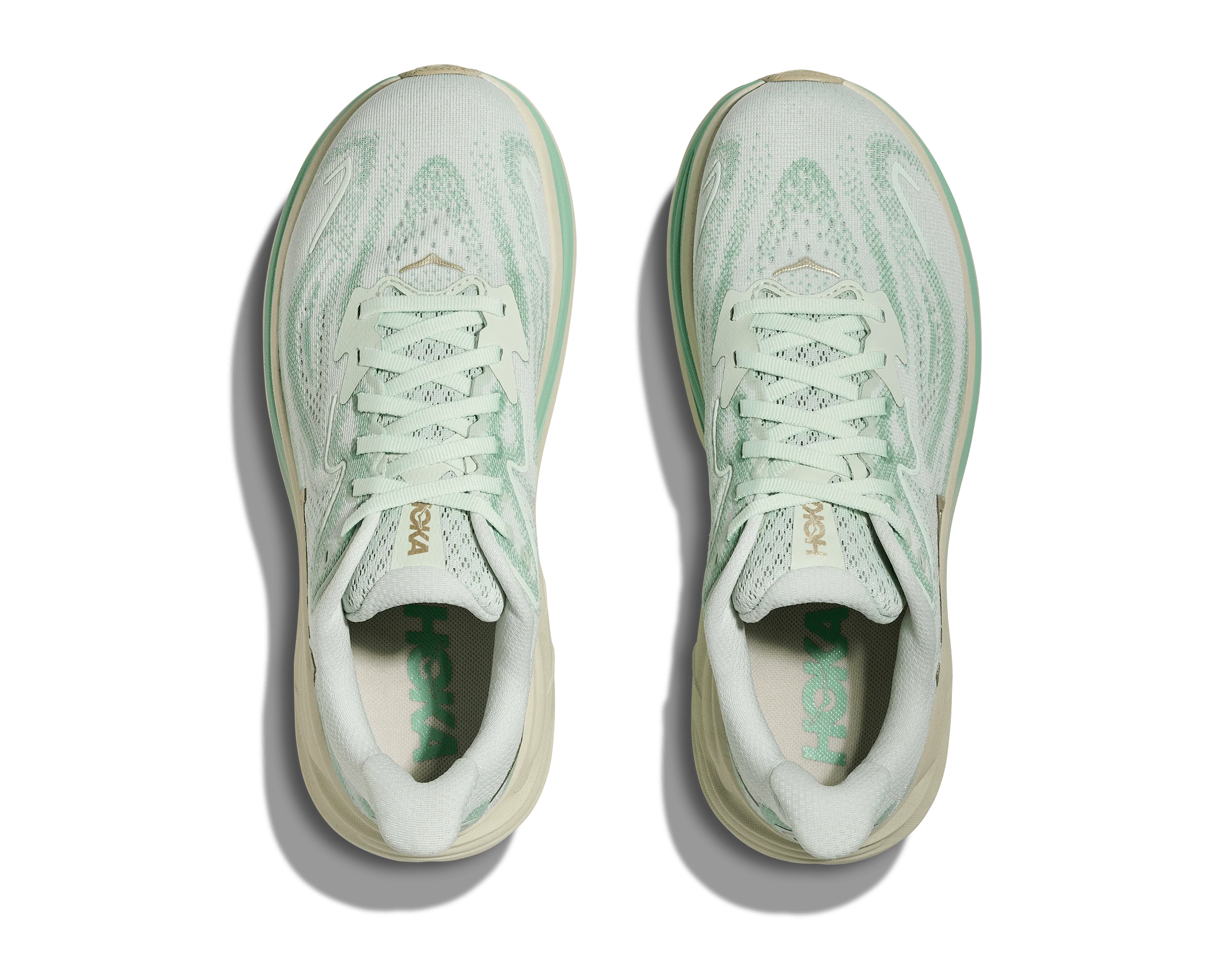 HOKA Women Clifton 10 Wide - Sea Glass / Jadeite - Image 4