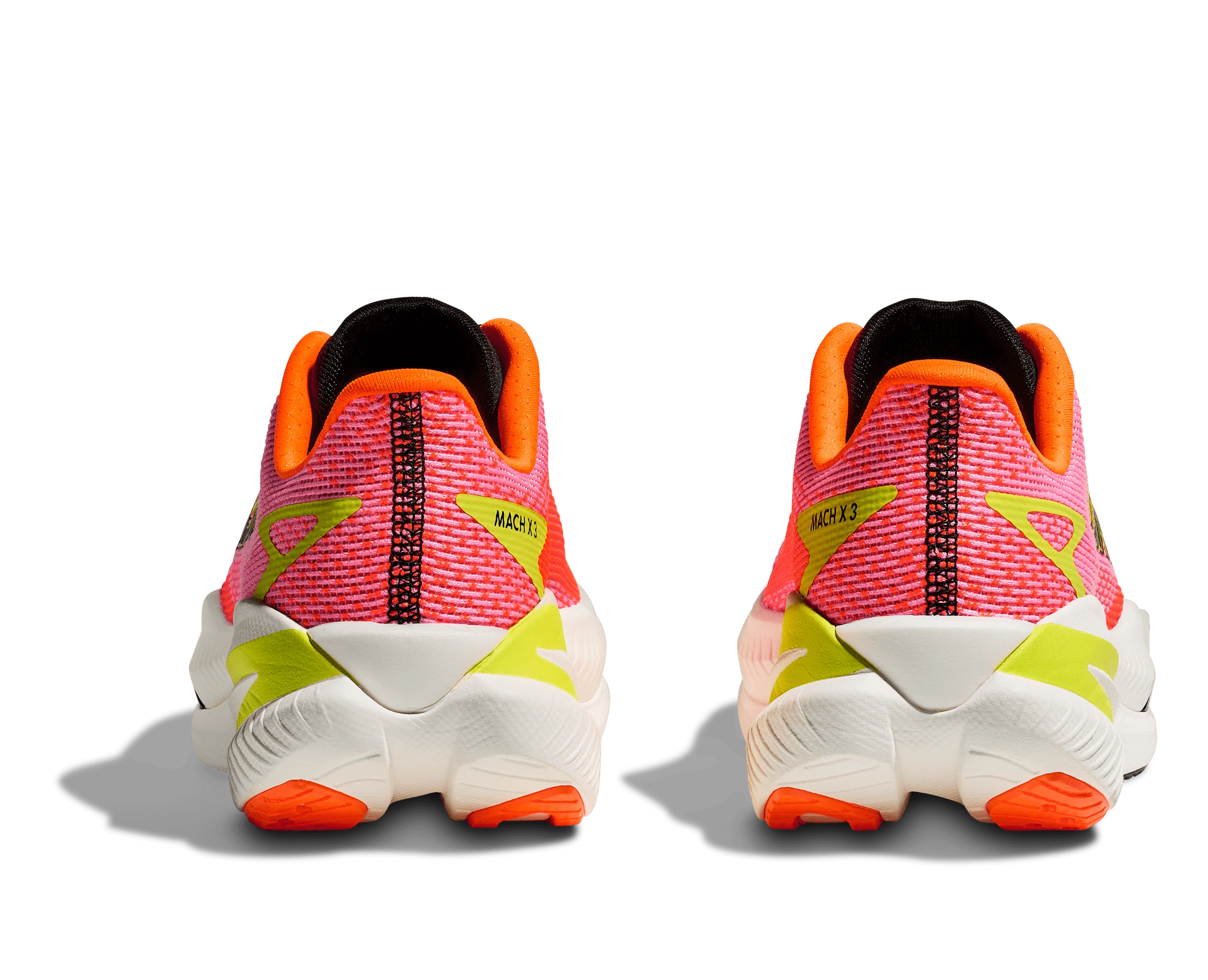 HOKA Women Mach X 3 Wide - Neon Rose / Neon Tangerine - Image 5