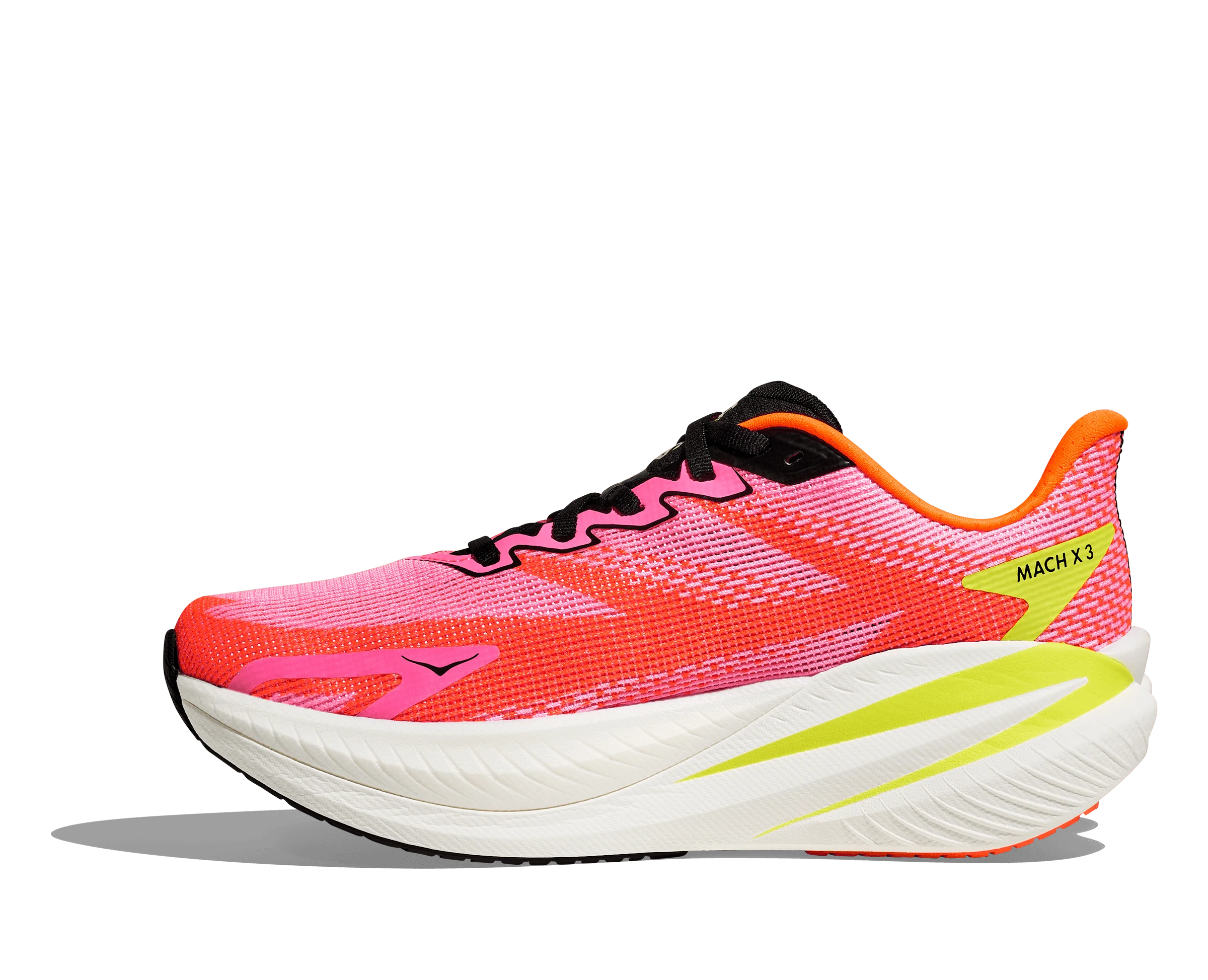HOKA Women Mach X 3 Wide - Neon Rose / Neon Tangerine - Image 7