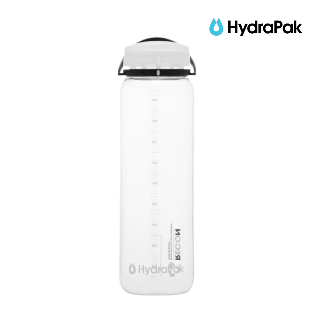 HydraPak Recon Twist & Sip 1L - Clear / Black & White